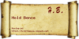 Hold Bence névjegykártya